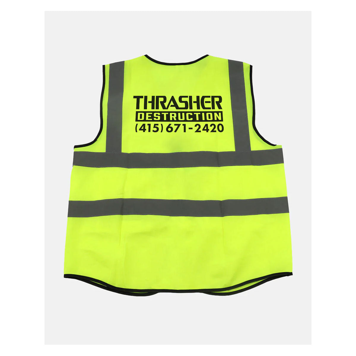 Thrasher Magazine Safety Vest Destruction High Vis Green