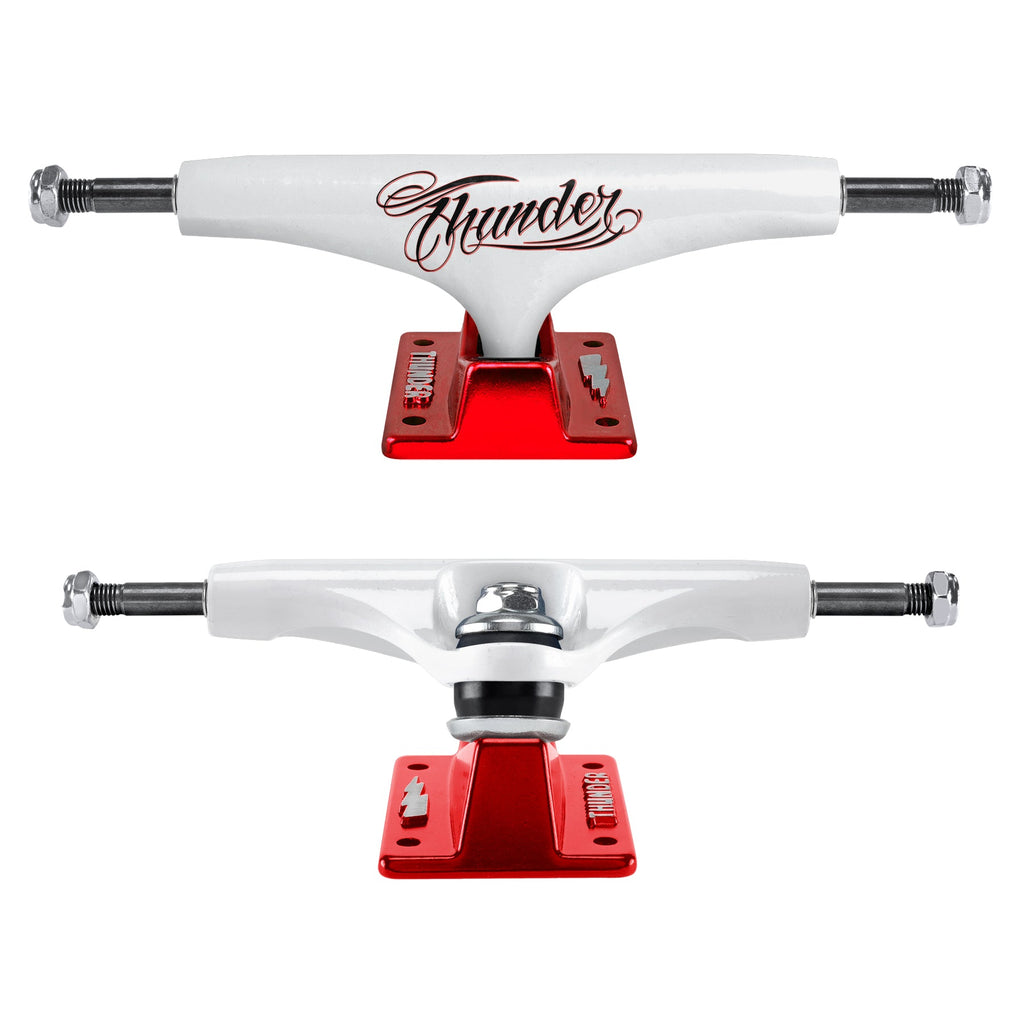 Thunder Skateboard Trucks Flash Hollow Lights White/Red 147 (8.0")