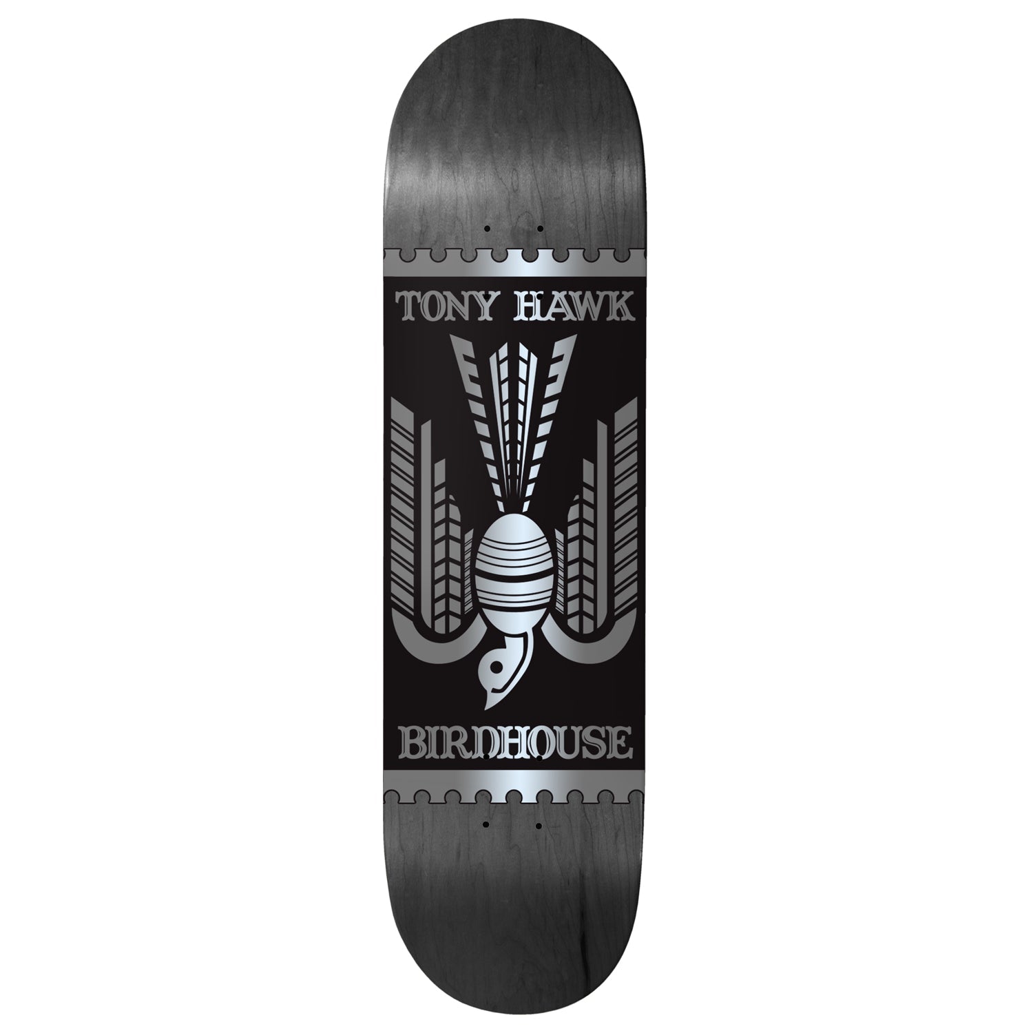 Birdhouse Skateboard Deck Tony Hawk Stomp Black 8.0" x 31.75"