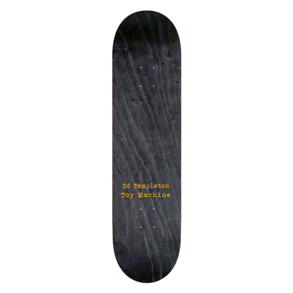Toy Machine Skateboard Deck Ed Templeton Charred Cross Black Stain 8.25"