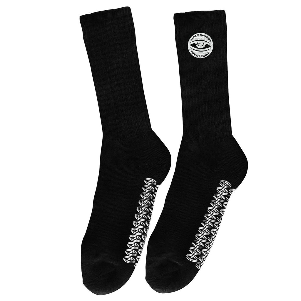 Toy Machine Skateboards Socks Always Watching Grip Black