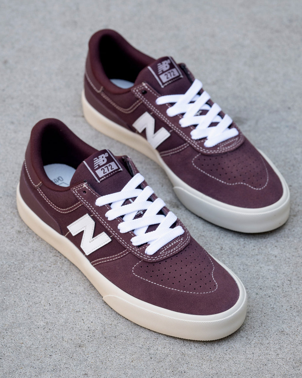 New Balance Numeric Skateboard Shoes 272 Burgundy/White