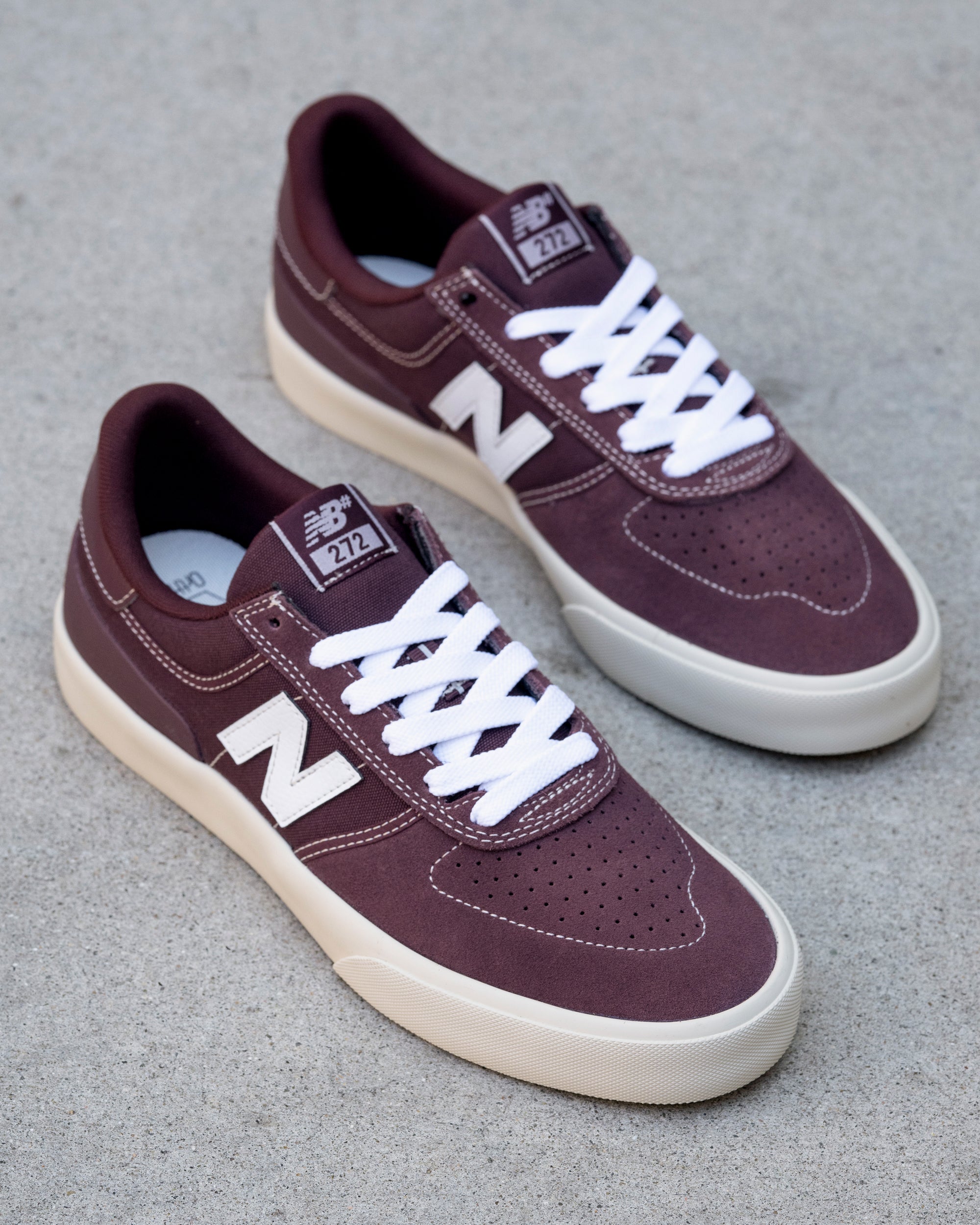 New Balance Numeric Skateboard Shoes 272 Burgundy/White