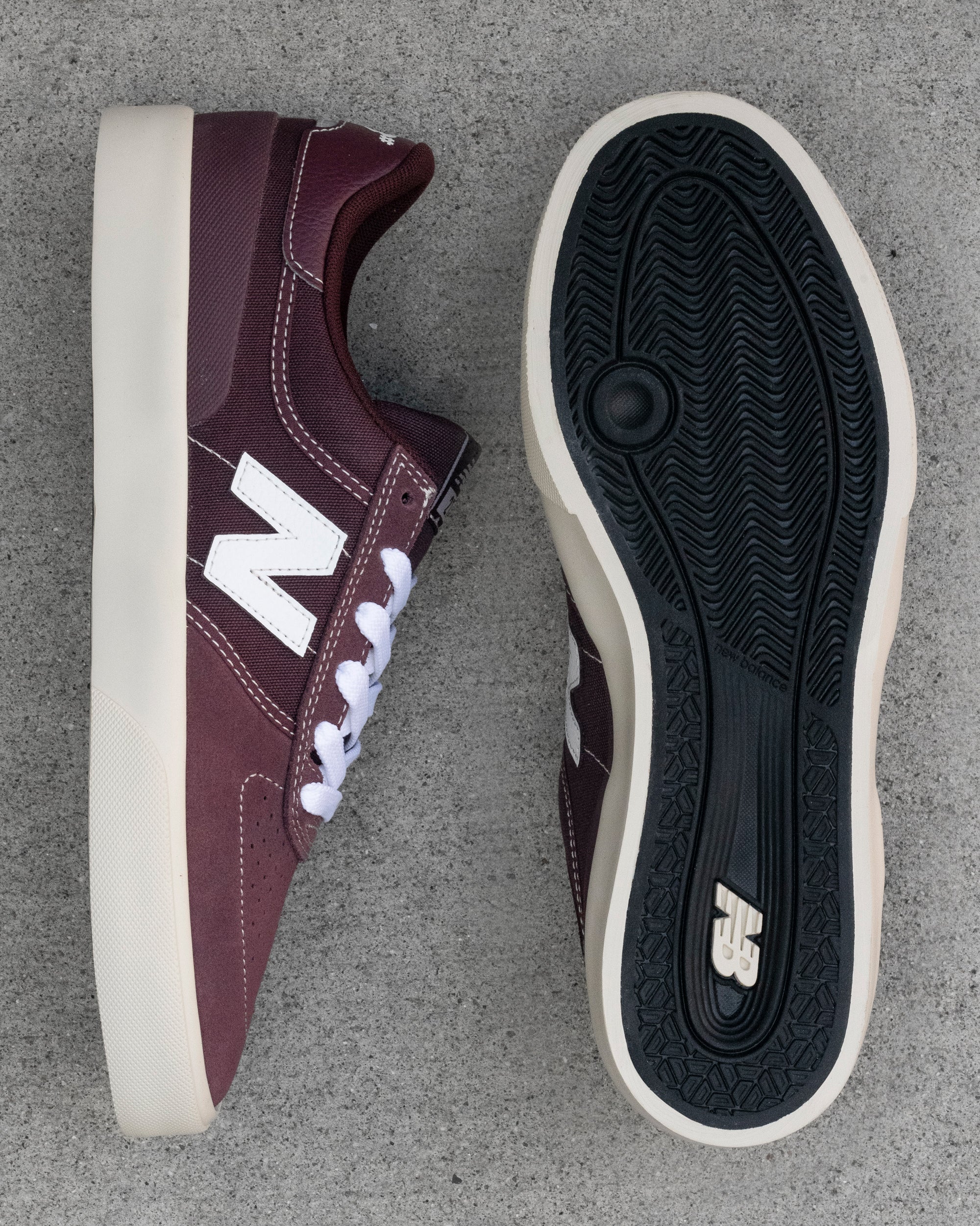 New Balance Numeric Skateboard Shoes 272 Burgundy/White