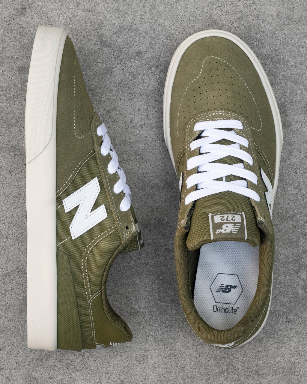 New Balance Numeric Skateboard Shoes 272 Olive/White