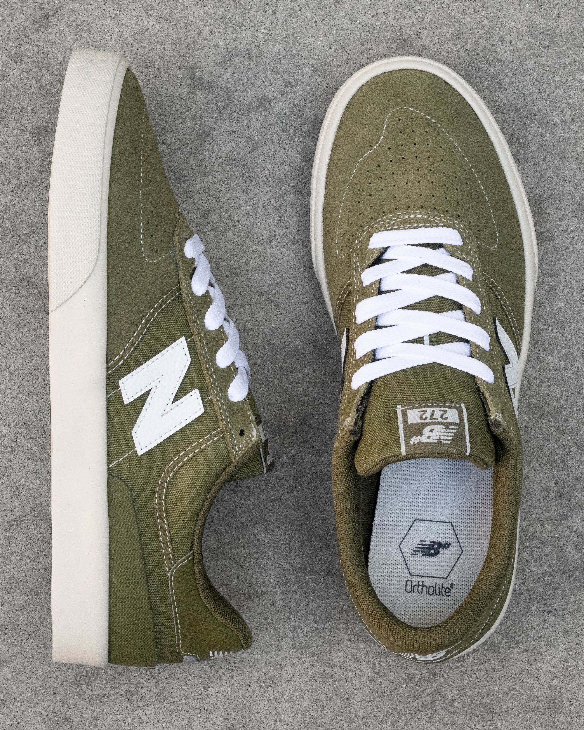 New Balance Numeric Skateboard Shoes 272 Olive/White