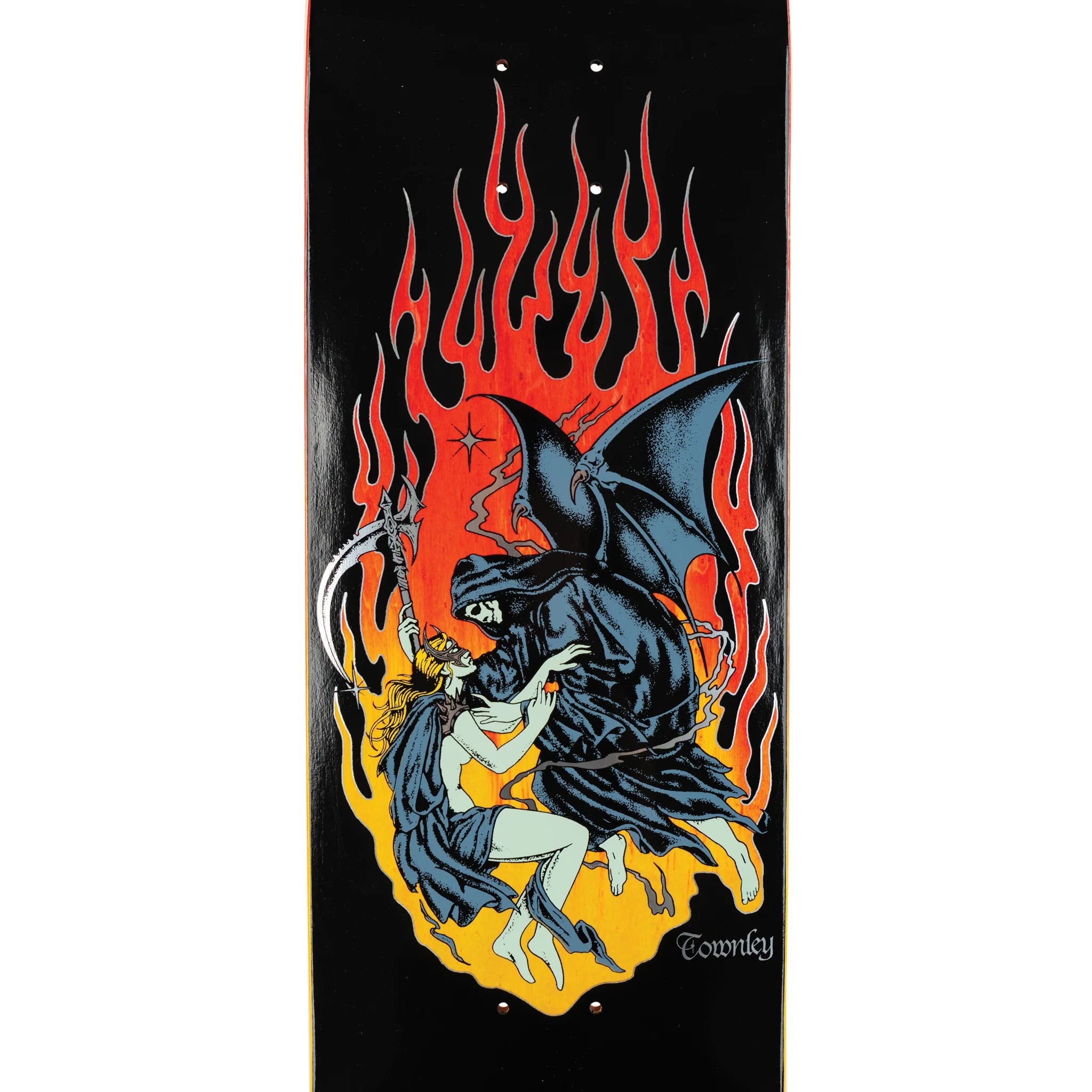 Welcome Skateboard Deck Townley Evermore on Enenra Black/Fire Stain 8.5" x 32.38"