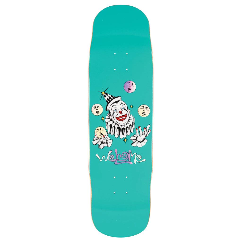 Welcome Skateboard Deck Juggler on Effigy Teal/Prism Foil 8.8" x 32.5"