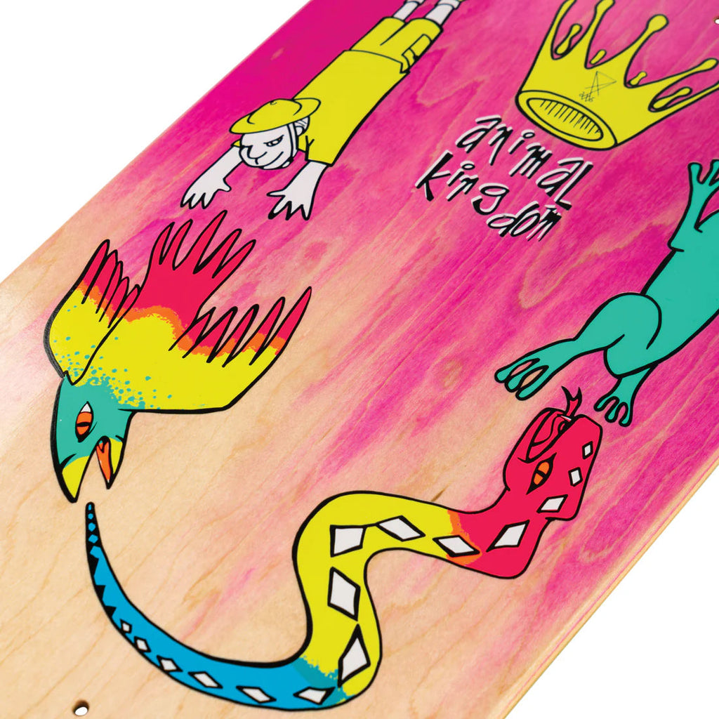 Welcome Skateboard Deck Miller Animal Kingdom on Gaia Pink/Natural 9.6" x 31.75"