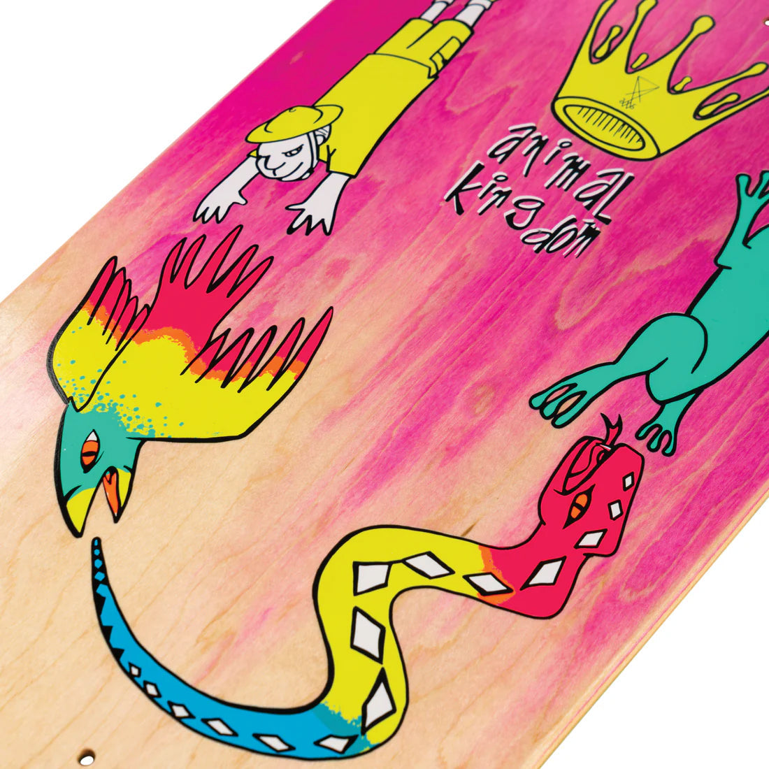 Welcome Skateboard Deck Miller Animal Kingdom on Gaia Pink/Natural 9.6" x 31.75"
