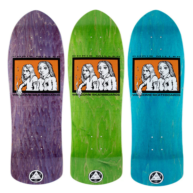 Welcome Skateboard Complete Miller Couple on Crossbone Assorted 10" x 30"