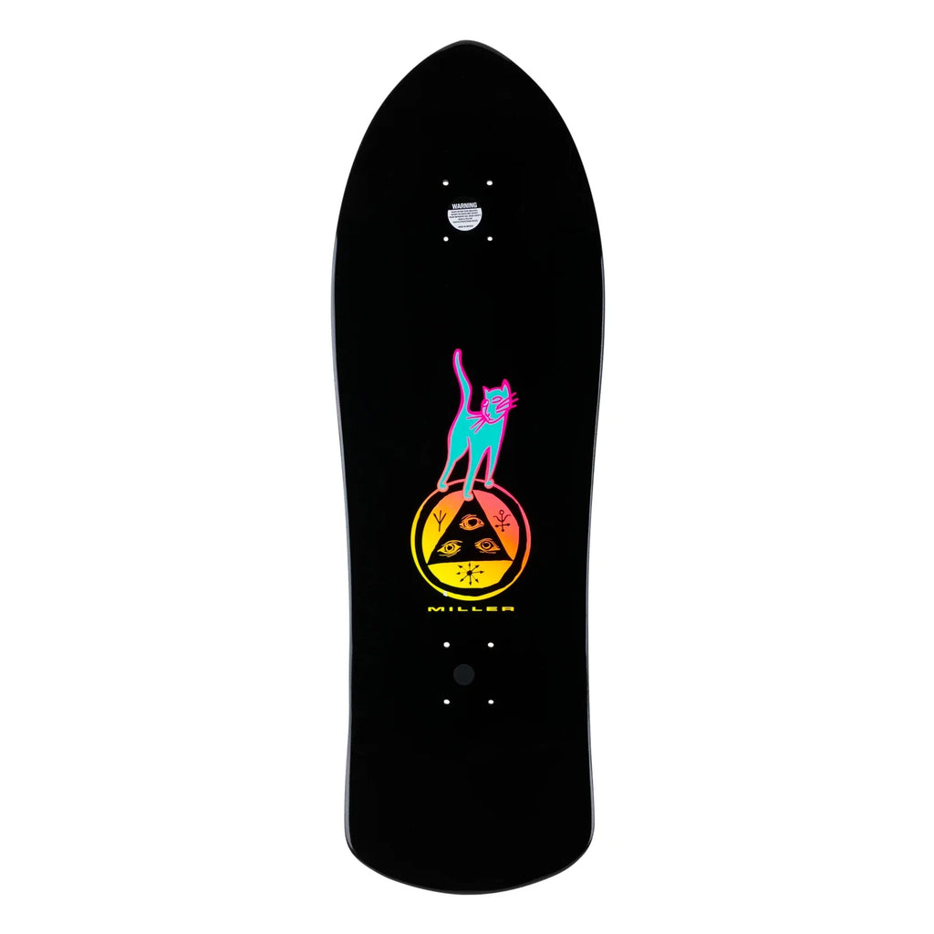 Welcome Skateboard Complete Miller Faces on Crossbone Black Dip 10" x 30"