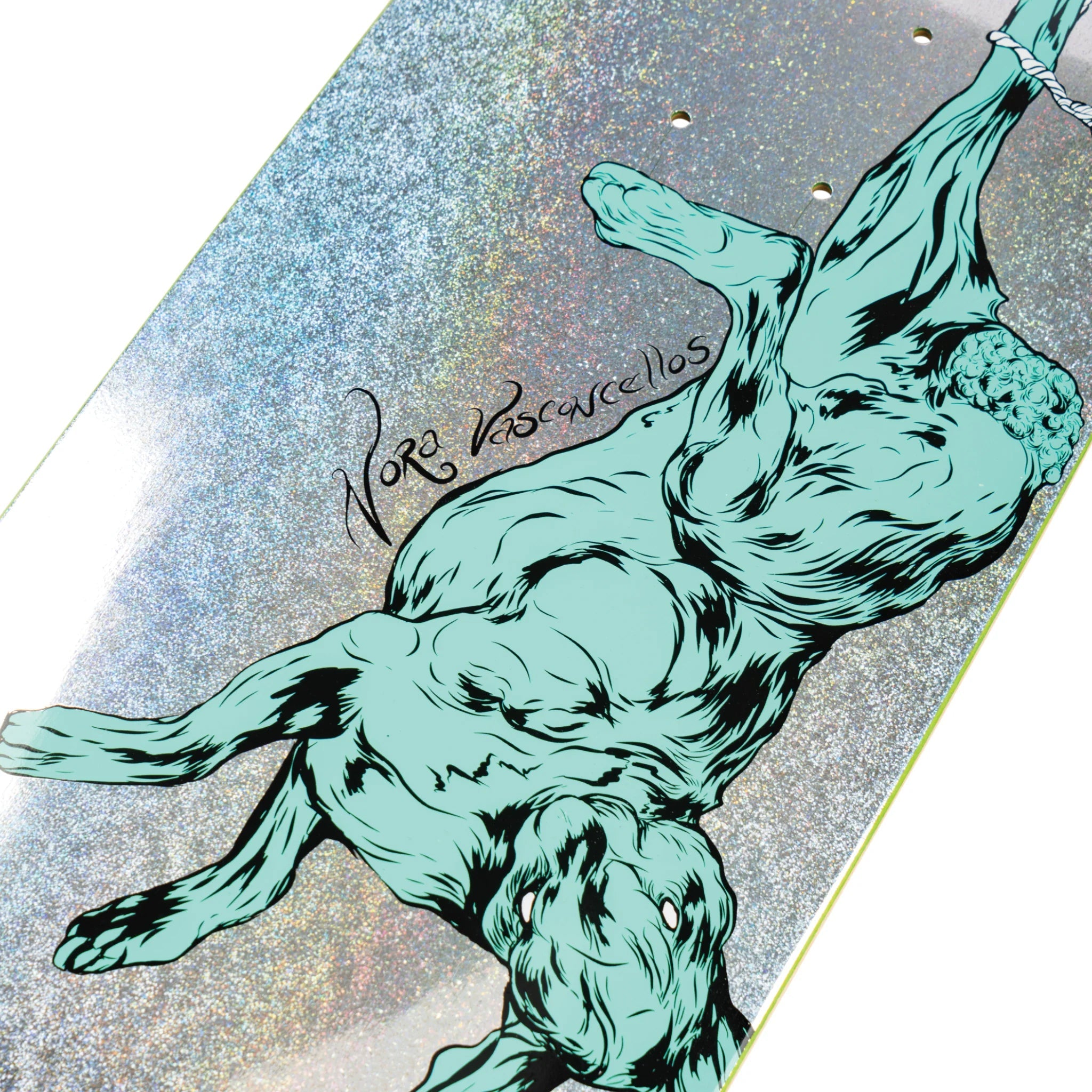 Welcome Skateboard Deck Nora Fairy Tale on Sphynx Glitter Prism Foil 8.8" x 32.4"