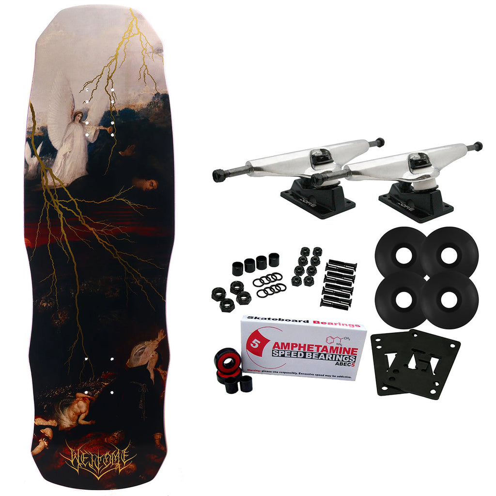 Welcome Skateboard Complete Rapture on Dark Lord Gold Foil 9.75" x 31.75"
