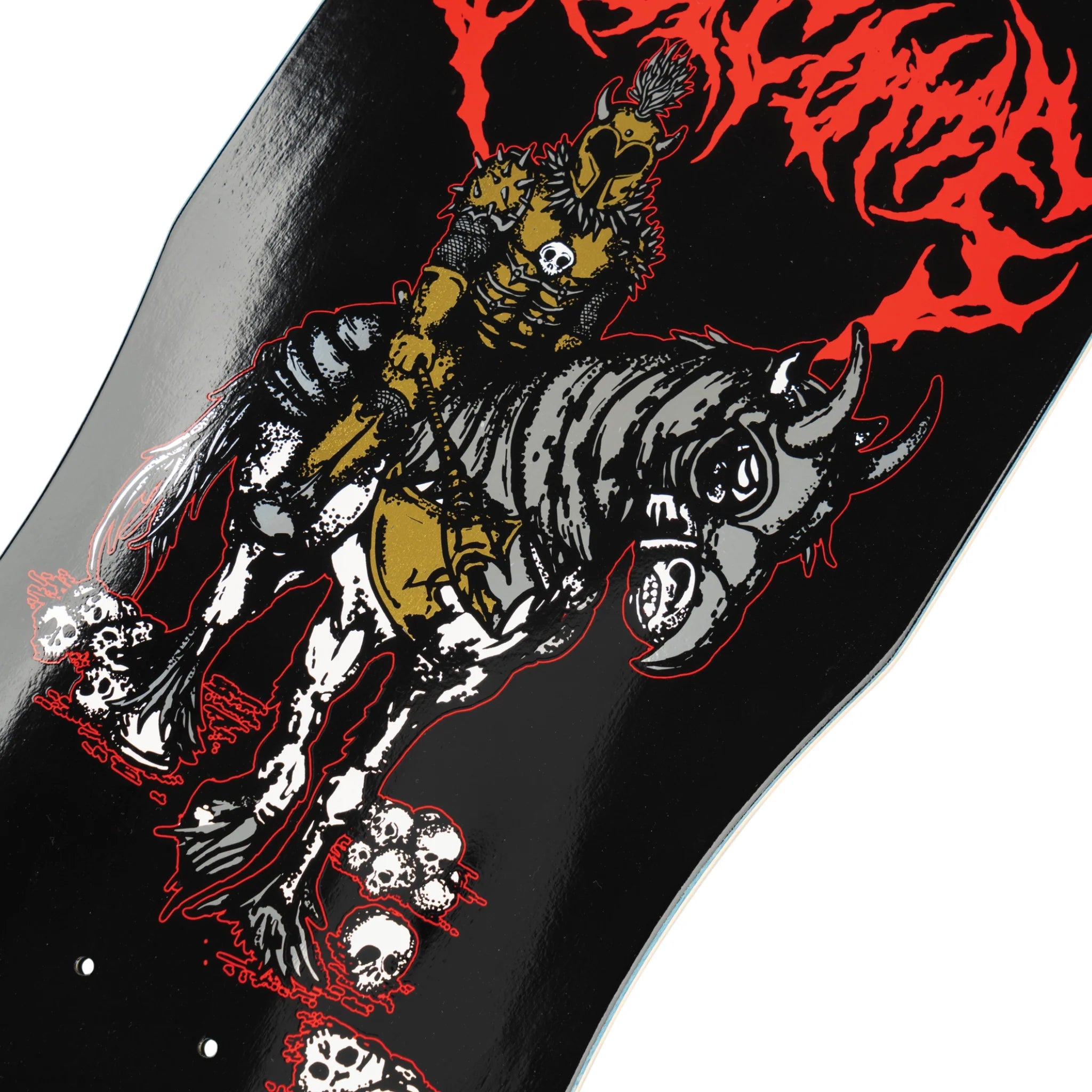 Welcome Skateboard Deck Rider on Dark Lord Black/Gold Foil 9.75" x 31.75"