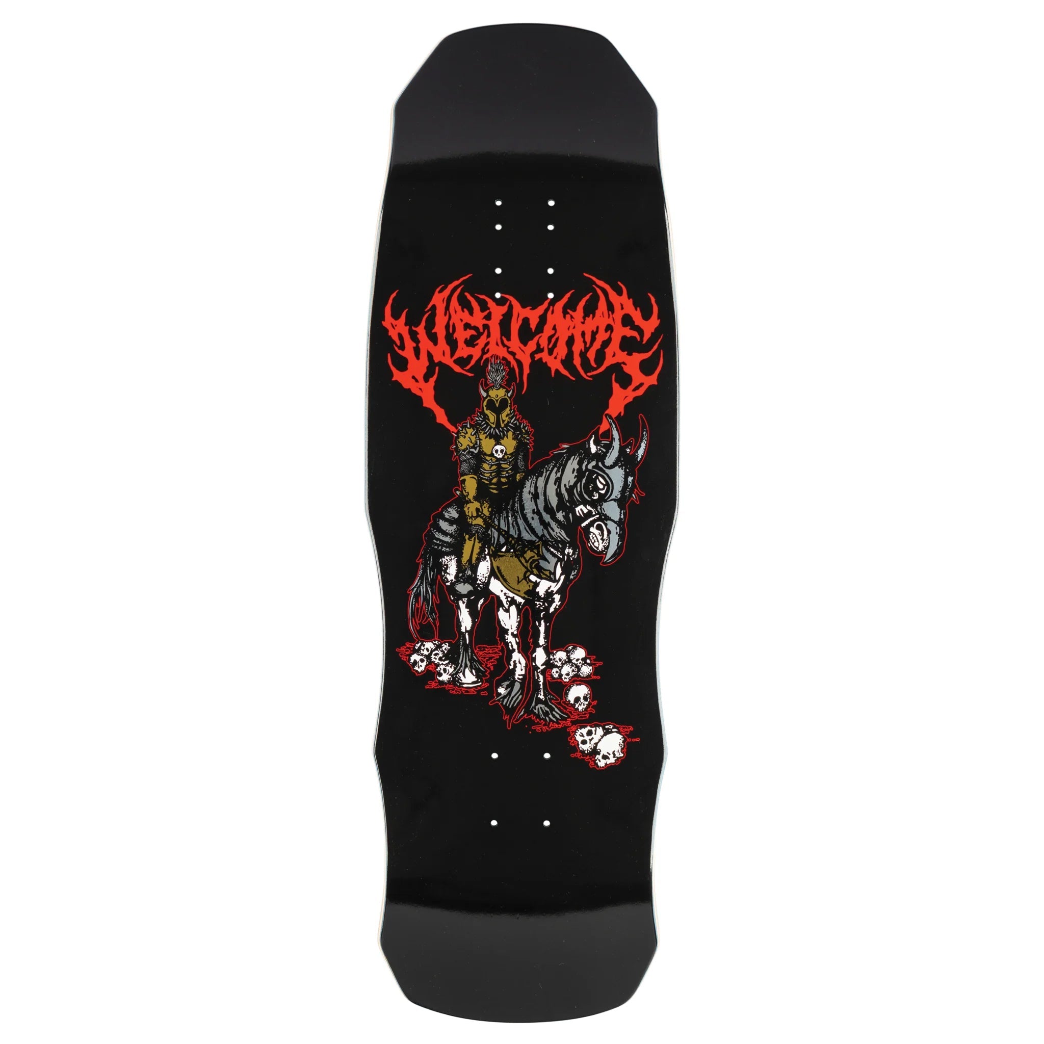 Welcome Skateboard Deck Rider on Dark Lord Black/Gold Foil 9.75" x 31.75"