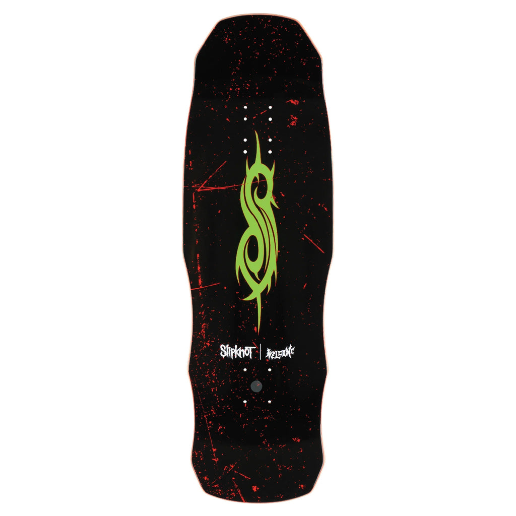 Welcome X Slipknot Skateboard Deck Spit it Out on Dark Lord Black/Red Stain 9.85"