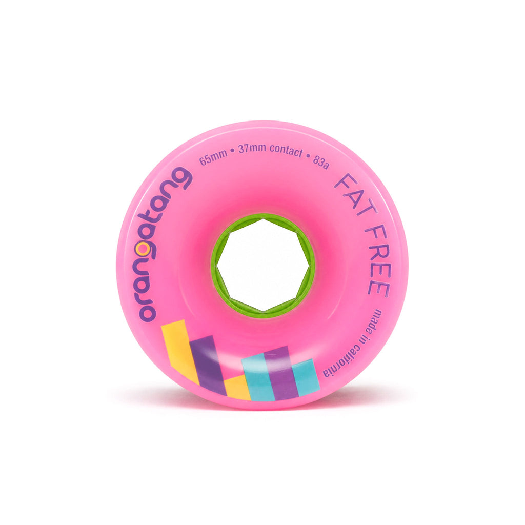 Orangatang Longboard Wheels Fat Free Pink 65mm 83A