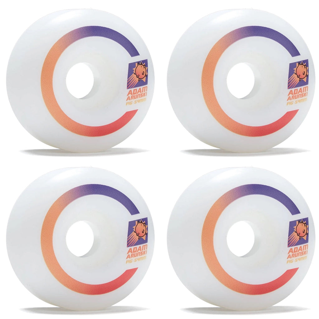 Pig Skateboard Wheels 54mm Adam Arunski Classic 99A White