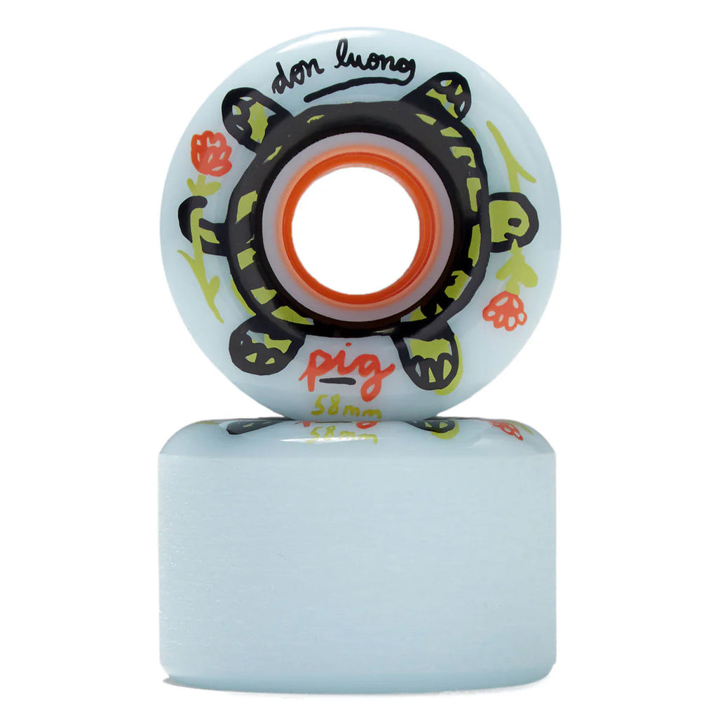 Pig Skateboard Wheels 58mm Don Luong Filmer RT's 92A Blue