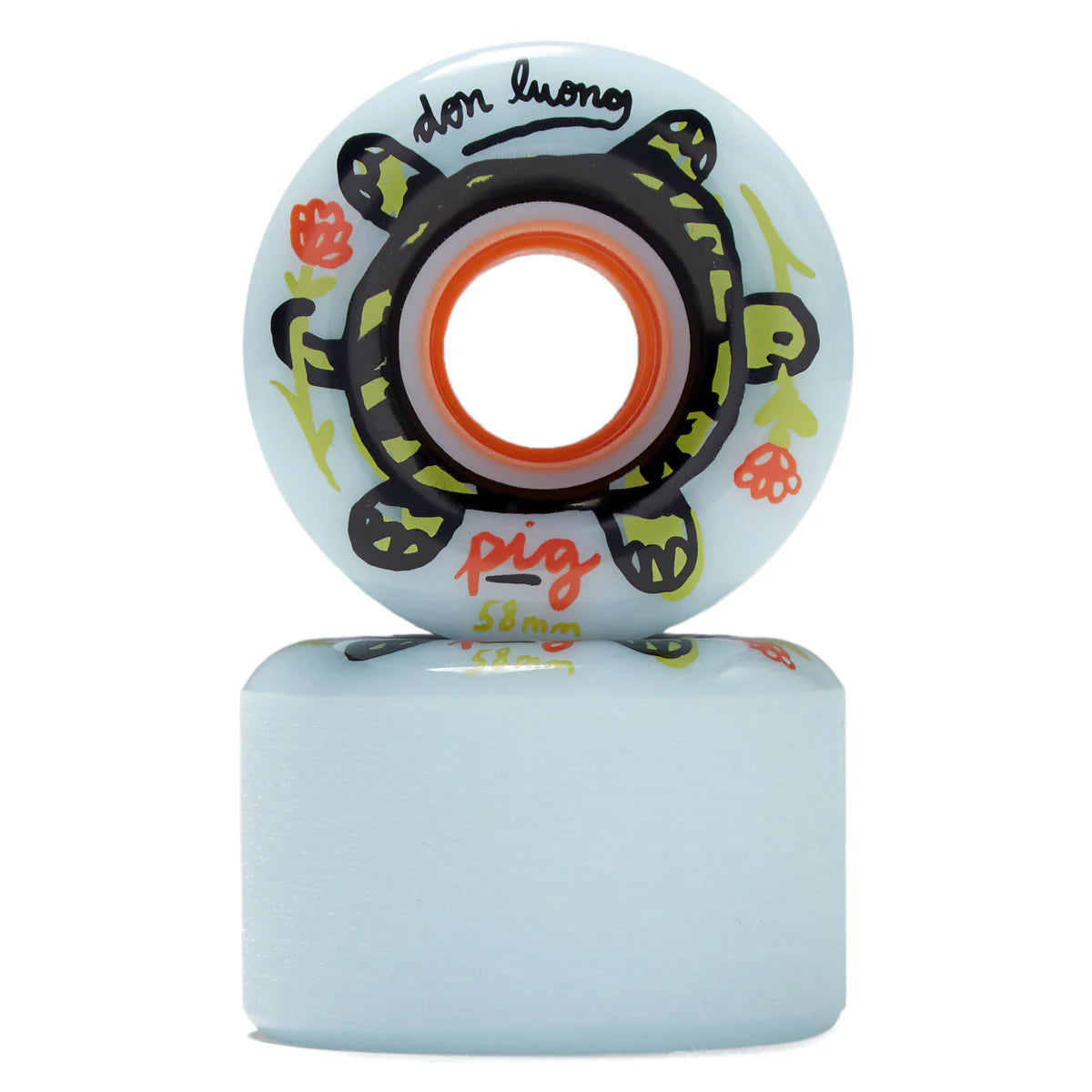 Pig Skateboard Wheels 58mm Don Luong Filmer RT's 92A Blue