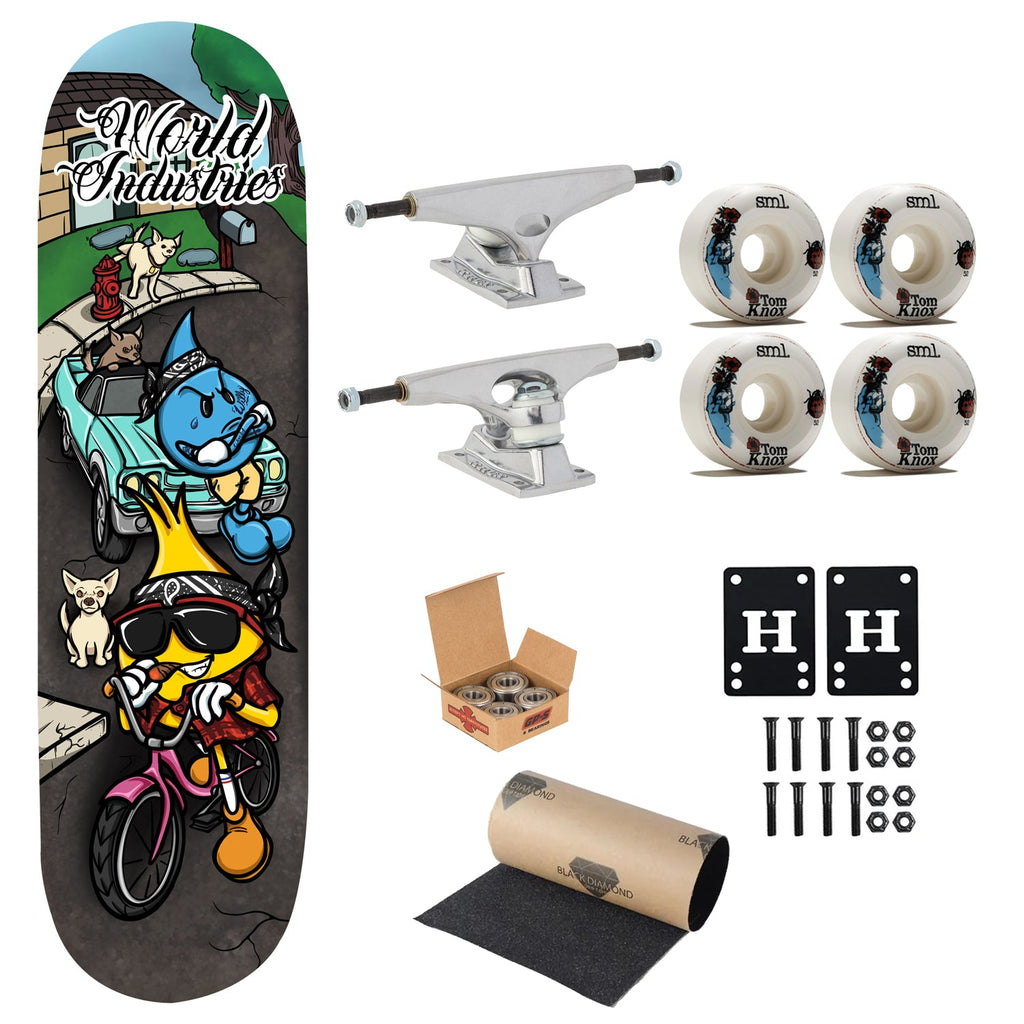 World Industries Skateboard Cholo 8.25" Krux, Independent, Sml Upgrade