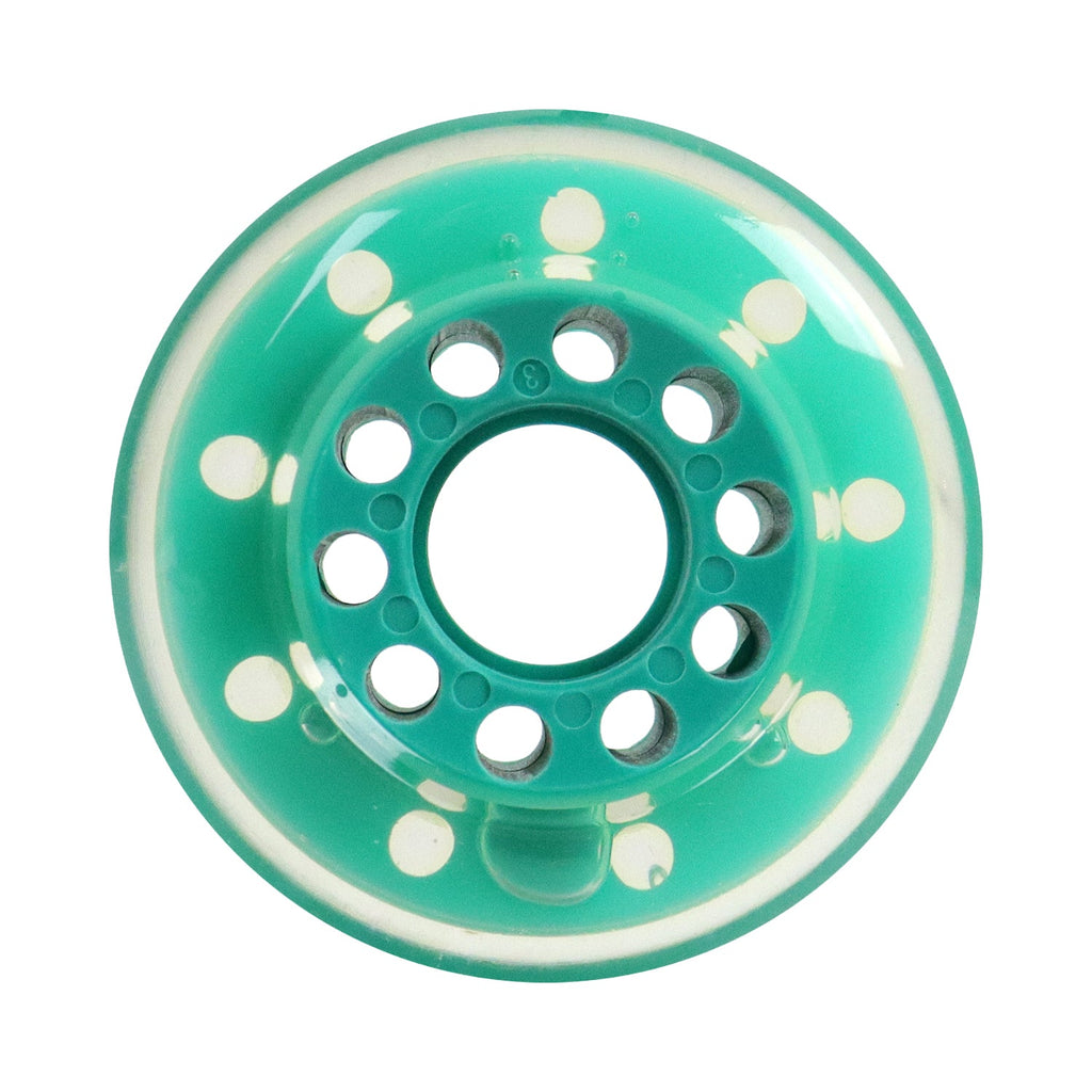 Labeda Whips Roller Hockey Wheels - Teal X-Soft 72mm - 8-Pack with Evo Spacers