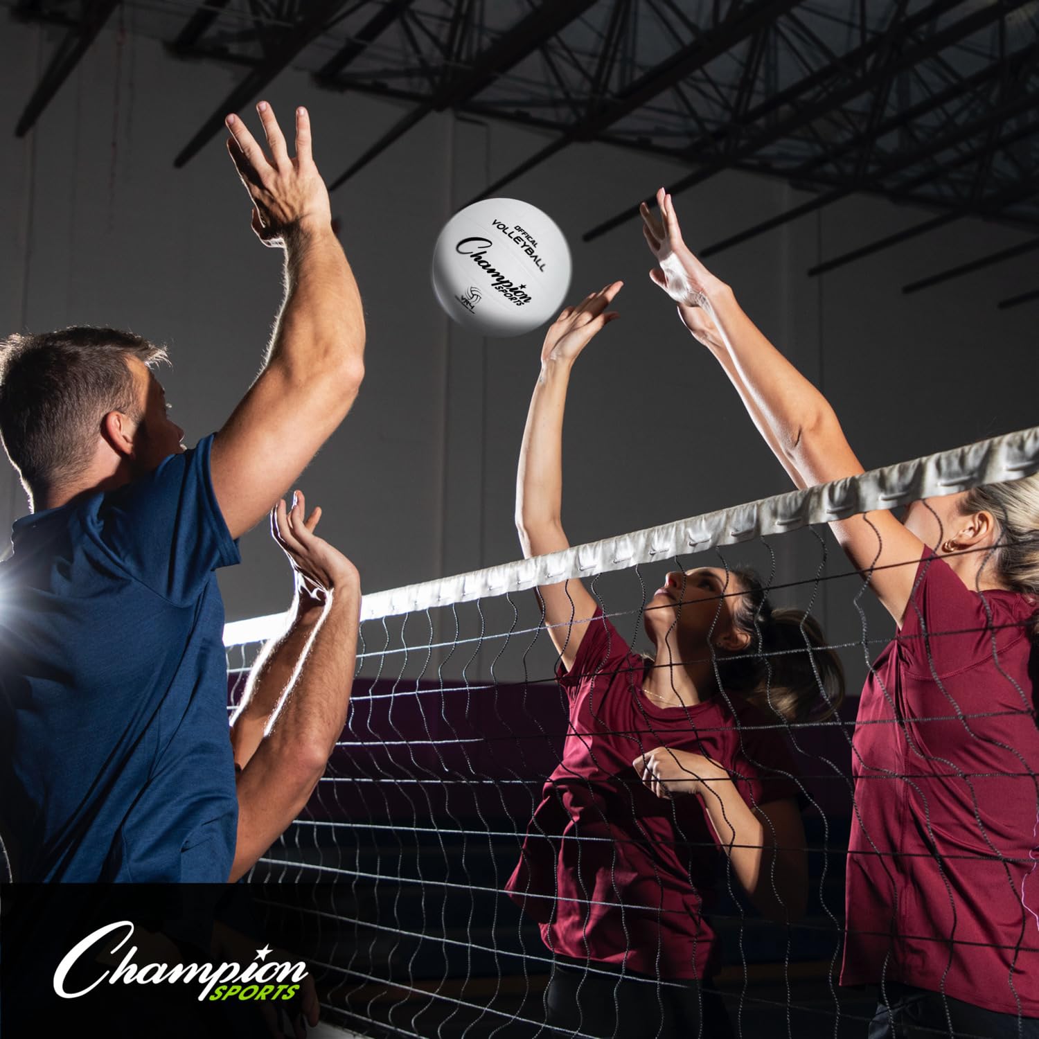 Champion Sports RubberVolleyballs – Durable OfficialSize Balls for Game & PracticeUse, Indoor/Outdoor Play