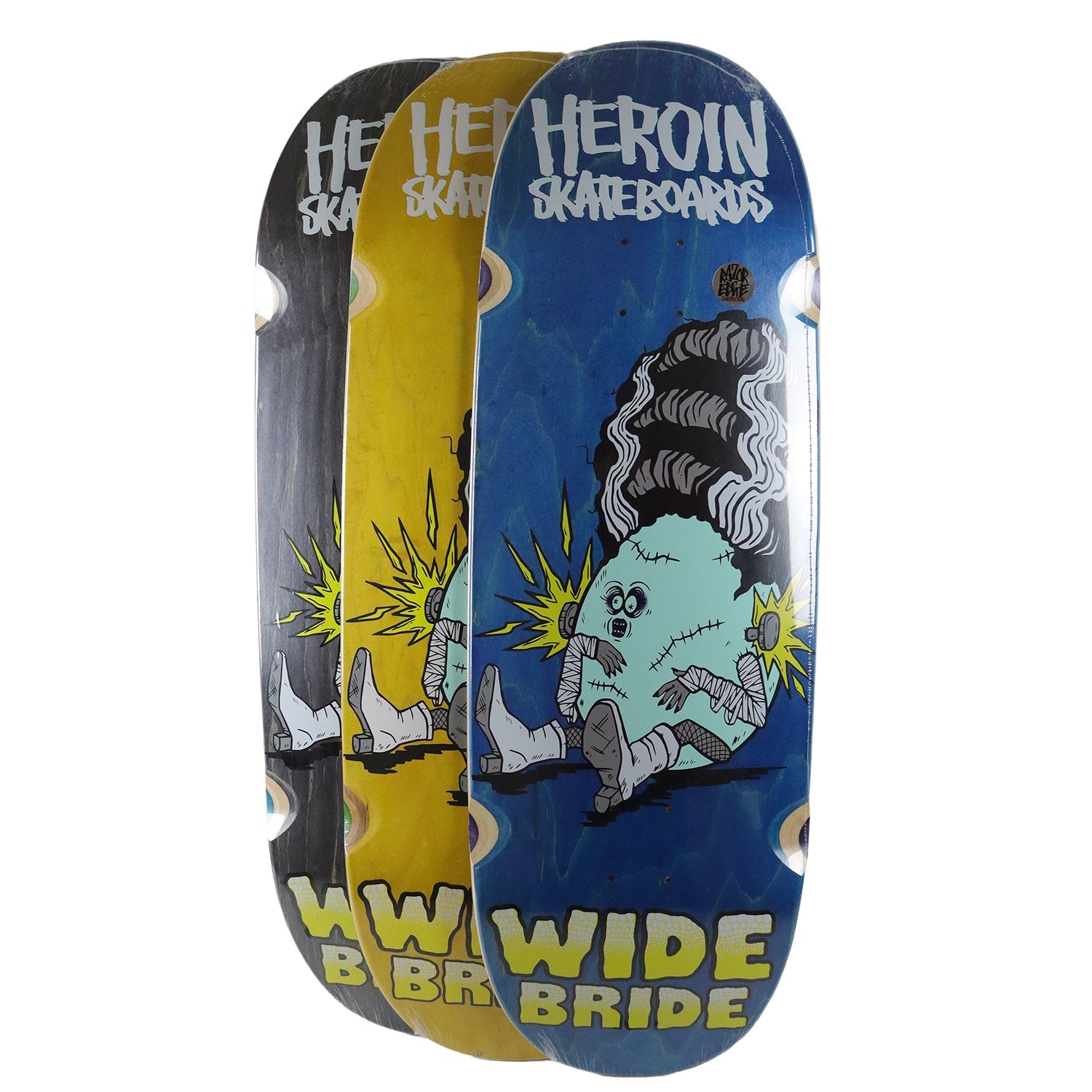 Heroin Premium Skateboard Complete Wide Bride (Assorted) Independent Trucks Ricta Wheels and Quantum Snot Particles Bearings
