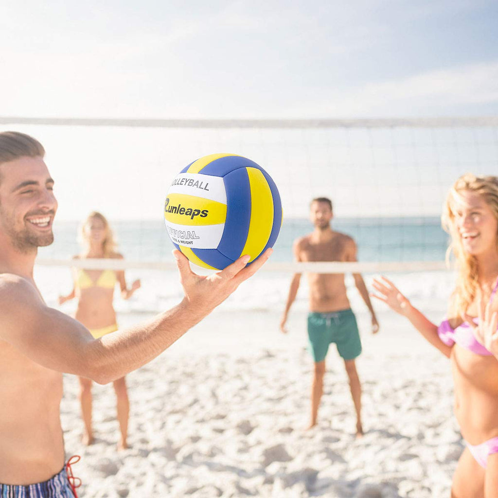 Runleaps Volleyball, WaterproofIndoor Outdoor Volleyball forBeach Game Gym Training(Official Size 5)