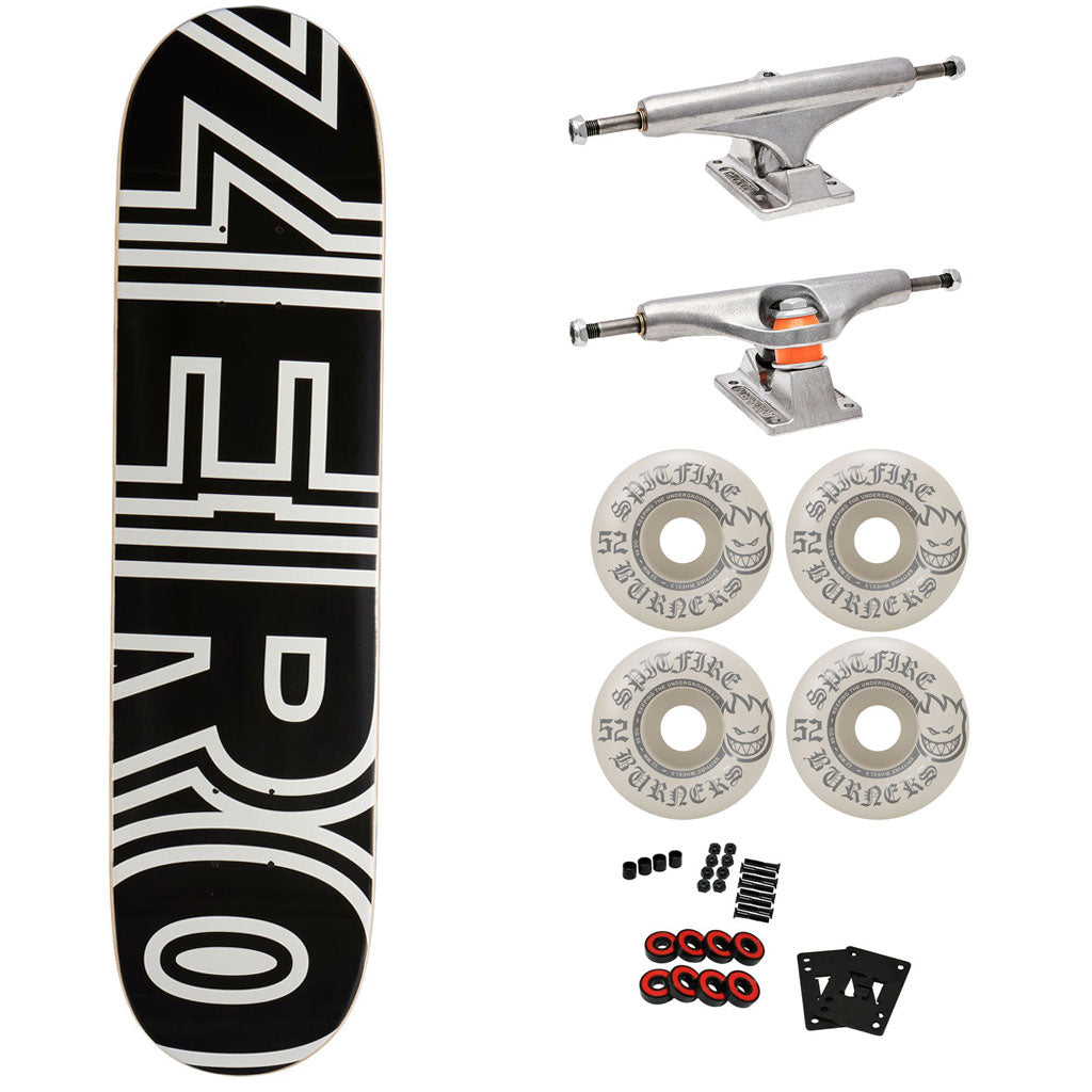 Zero Premium Skateboard with Indy Trucks, Spitfire Wheels 8.125" Bold