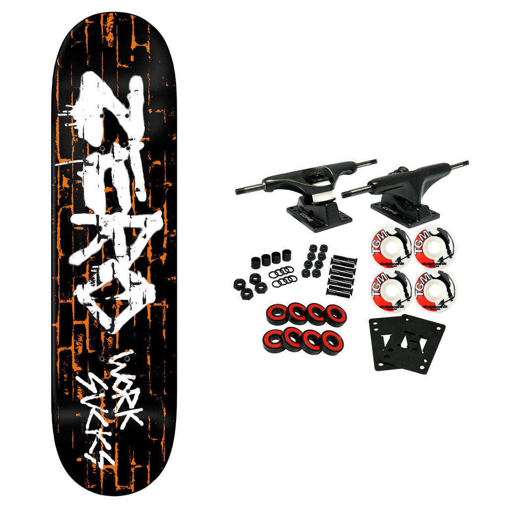 Zero Skateboard Complete Work Sucks Black Dip 8.5" x 32.3"