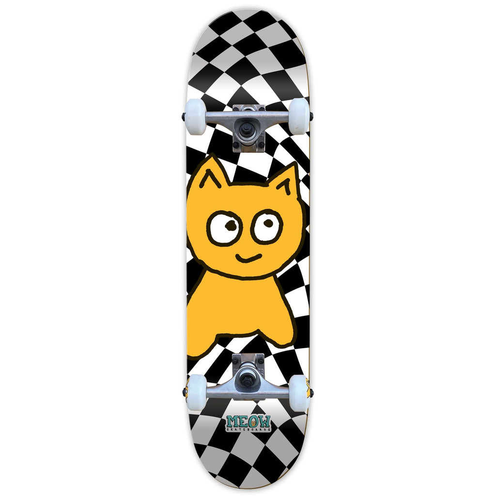Meow Skateboard Complete Big Cat Checker Twist 7.75" x 31.1"