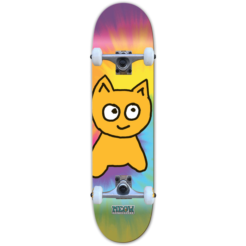Meow Skateboard Complete Big Cat Tie Dye 8.0" x 31.5"