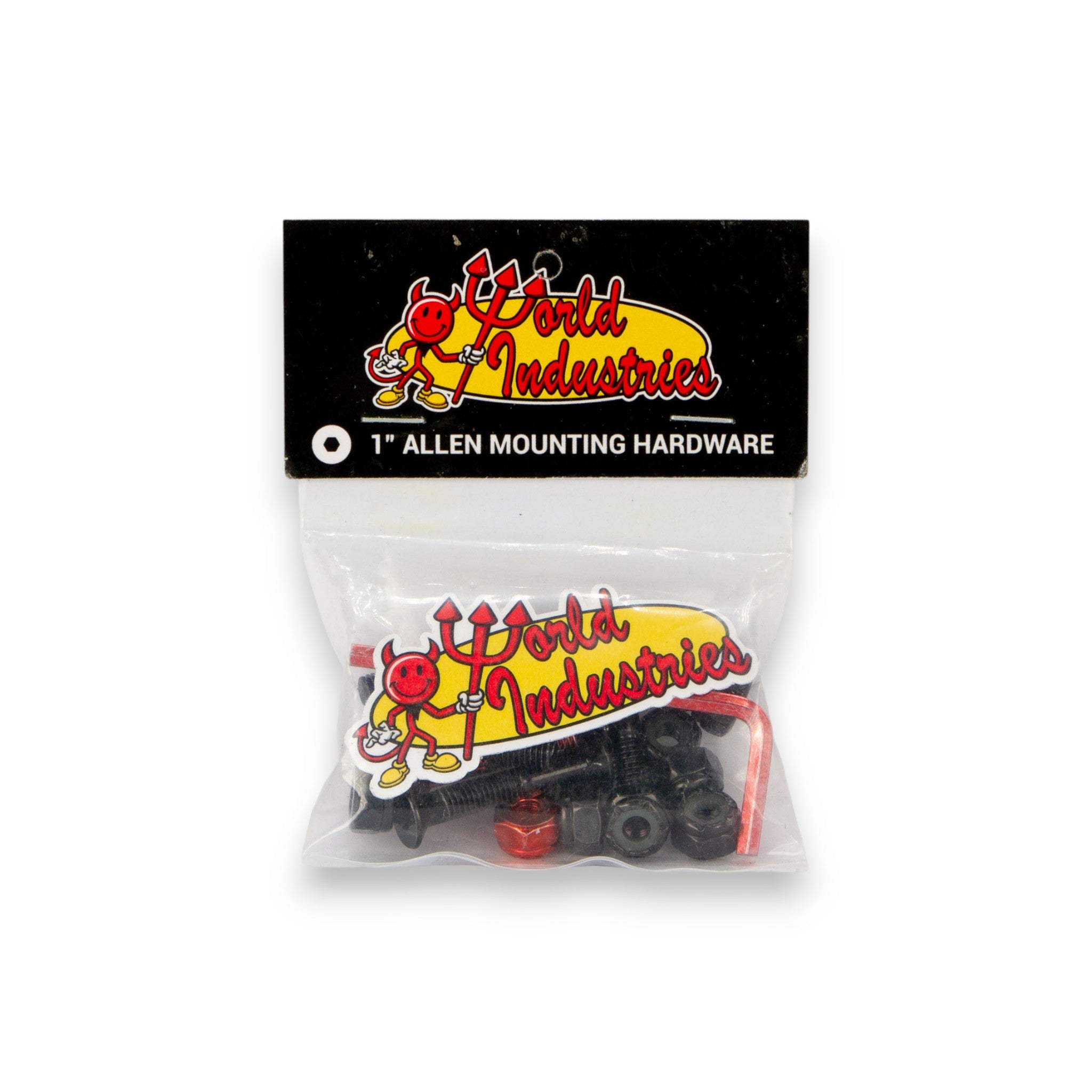 World Industries Skateboard Hardware 1.25" Allen Black/Red