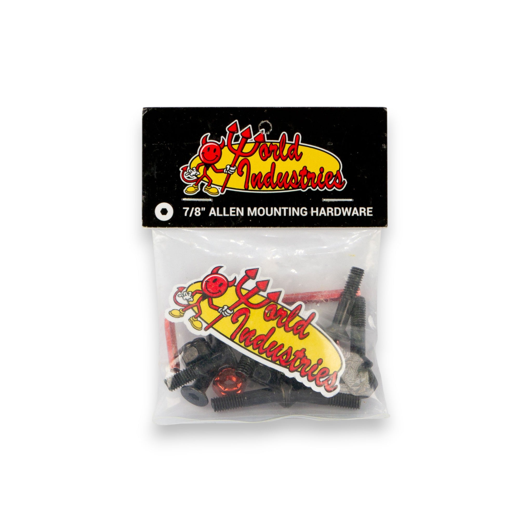 World Industries Skateboard Hardware 7/8" Allen Black/Red
